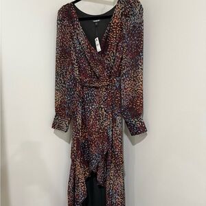 Express Multicolor Long Sleeve Dress